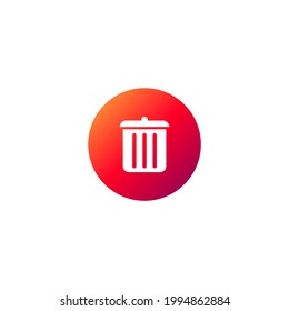 Icono de la Papelera de la papelera. Ilustración vectorial para diseño gráfico, Web, UI, aplicación.