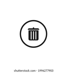 Trash Bin Icon. Vector illustration for graphic design, Web, UI, app.