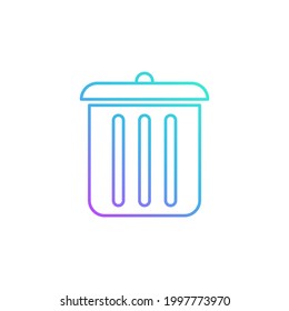 Trash Bin Icon. Vector illustration for graphic design, Web, UI, app.