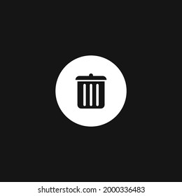Trash Bin Icon. Vector illustration for graphic design, Web, UI, app.