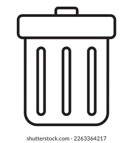 Icono de papelera. ilustración vectorial.
