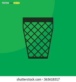 Trash bin icon, vector illustration. 