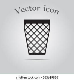 Trash bin icon, vector illustration. 