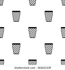 Trash bin icon, vector illustration. 