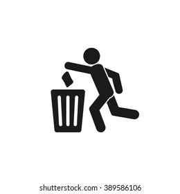 Trash Bin icon vector illustration eps10.