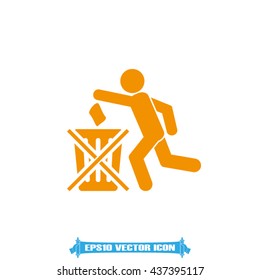 Trash Bin icon vector illustration eps10.