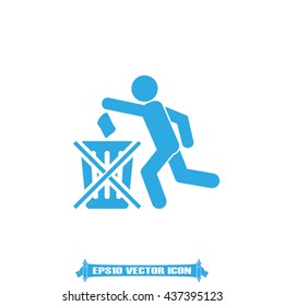 Trash Bin icon vector illustration eps10.