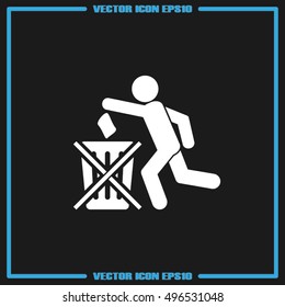 Trash Bin icon vector illustration eps10.