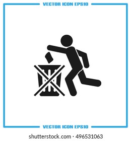 Trash Bin icon vector illustration eps10.