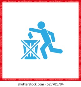 Trash Bin icon vector illustration eps10.