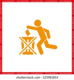 Trash Bin icon vector illustration eps10.