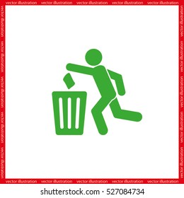 Trash Bin icon vector illustration eps10.