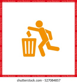 Trash Bin icon vector illustration eps10.