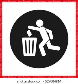 Trash Bin icon vector illustration eps10.