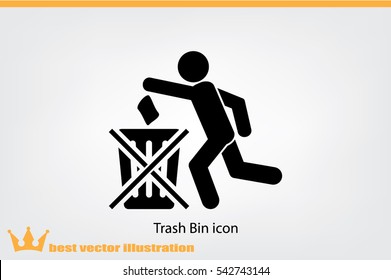 Trash Bin icon vector illustration eps10.