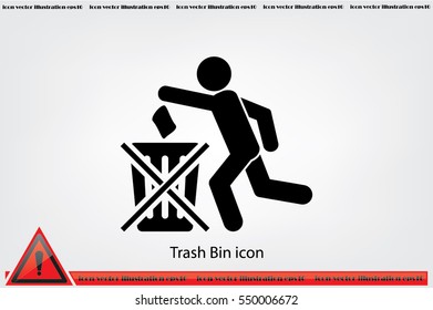 Trash Bin icon vector illustration eps10.