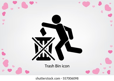 Trash Bin icon vector illustration eps10.