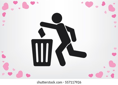 Trash Bin icon vector illustration eps10