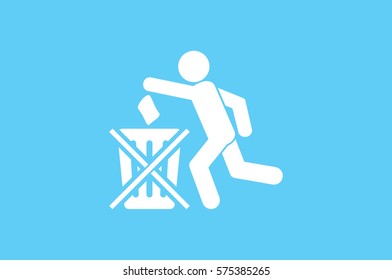 Trash Bin icon vector illustration.