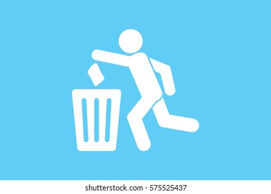 Trash Bin icon vector illustration.