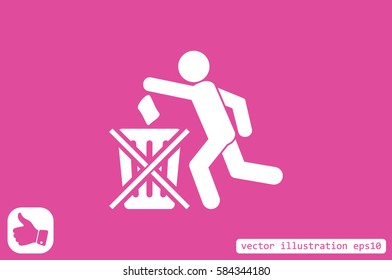 Trash Bin icon vector illustration eps10.