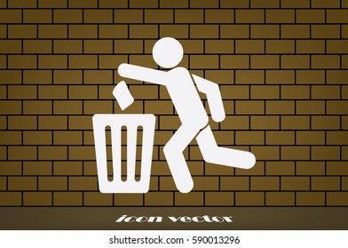 Trash Bin icon vector illustration eps10