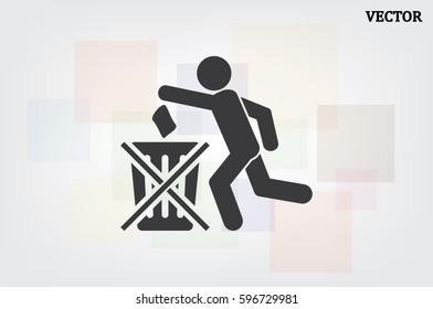 Trash Bin icon vector illustration eps10.