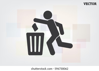 Trash Bin icon vector illustration eps10