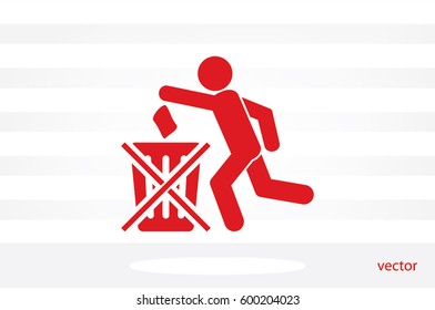 Trash Bin icon vector illustration eps10.