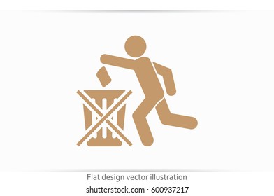 Trash Bin icon vector illustration eps10.