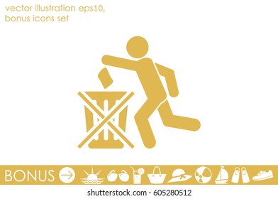 Trash Bin icon vector illustration eps10.