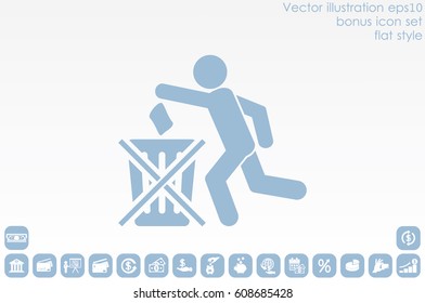 Trash Bin icon vector illustration eps10.