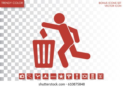 Trash Bin icon vector illustration eps10