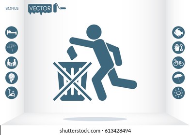 Trash Bin icon vector illustration eps10.