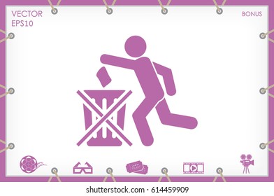 Trash Bin icon vector illustration eps10.