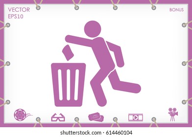 Trash Bin icon vector illustration eps10