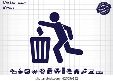 Trash Bin icon vector illustration eps10
