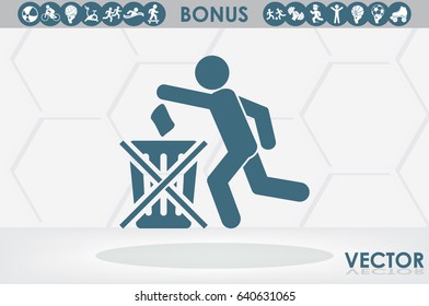 Trash Bin icon vector illustration eps10.