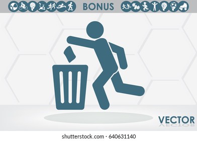 Trash Bin icon vector illustration eps10