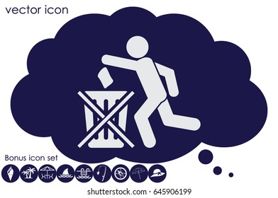 Trash Bin icon vector illustration eps10.