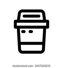 trash bin icon. vector line icon for your website, mobile, presentation, and logo design.