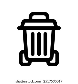 Icono de papelera. Icono de línea de Vector para su Sitio web, móvil, presentación y diseño de logotipo.