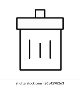 Vector de icono de papelera | Símbolo de Borrar de basura mínimo

