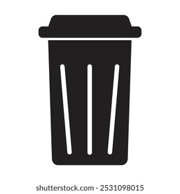 Trash bin icon vector on white background