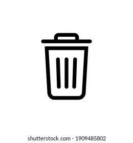 Trash bin icon vector. Recycle bin icon symbol. Dustbin icon in trendy flat design