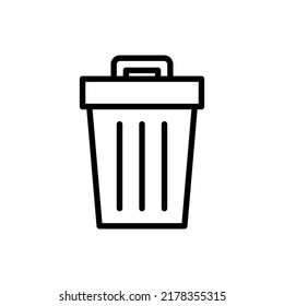 Trash bin icon vector. Recycle bin icon symbol. Dustbin icon in trendy flat design