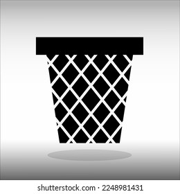 Abfalleimer-Symbol-Vektorgrafik. Symbol für den Papierkorb wiederverwenden. Dustbin-Symbol im trendigen Flachdesign