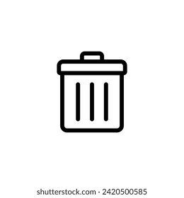 Vector de icono de la papelera de bloqueo. Icono de papelera de reciclaje. vector de símbolo de eliminación