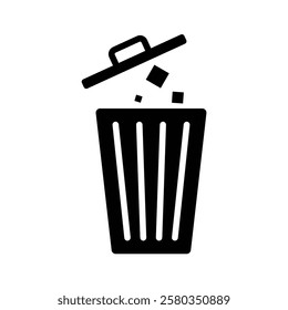 Trash bin icon vector. Recycle bin icon symbol. Dustbin icon in trendy flat design.