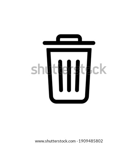 Trash bin icon vector. Recycle bin icon symbol. Dustbin icon in trendy flat design